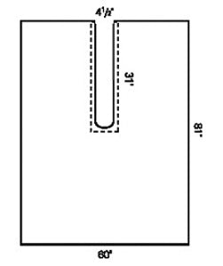 O&M Halyard Inc | Surgical Drape Large Impervious Split Drape 60 W X 81 L Inch Sterile | 89333