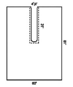 Surgical Drape Large Impervious Split Drape 60 W X 81 L Inch Sterile 89333