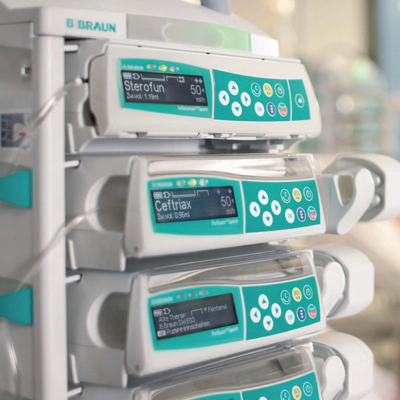 Large Volume Infusion Pump Infusomat Space NiMH Rechargeable Battery Linear Peristaltic NonWireless 0.1 to 9999 mL Volume 0.1 to 1200 mL / Hr. Flow Rate 638-003