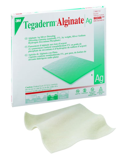 3m tegaderm ag mesh dressing with silver Tegaderm Ag Alginate Silver Dressing | Size 2, 4, 6 inch