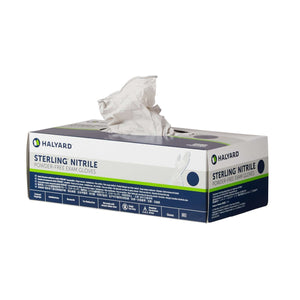 Exam Glove STERLING NonSterile Nitrile Standard Cuff Length Textured Fingertips Gray Chemo Tested 50709-170