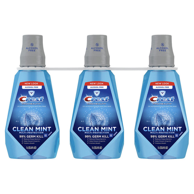 Crest | Crest Pro-Health Multi-Protection Clean Mint Mouthwash, 3 pk./1L | 76380