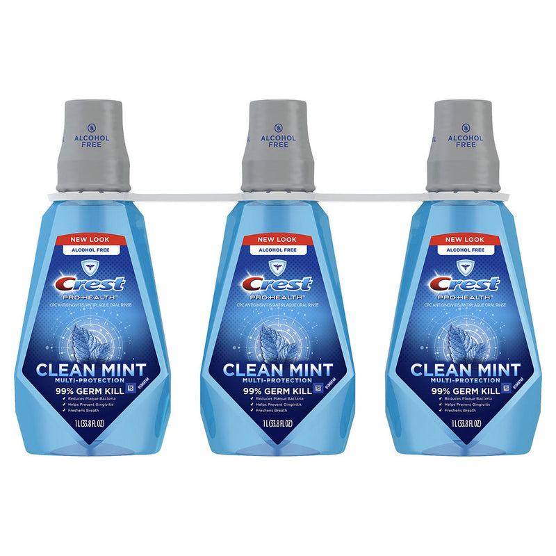 Crest Pro-Health Multi-Protection Clean Mint Mouthwash, 3 pk./1L 76380