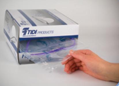 Tidi Products | Protective Glasses TIDIShield Flip ‘N Go™ Fit Over Uncoated Clear Tint Blue Frame Over Ear | 9300FE-50