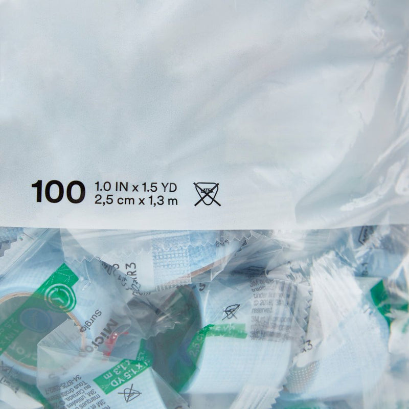 Medical Tape 3M Micropore S Blue 1 Inch X 1-1/2 Yard Silicone NonSterile 2770S-1-Bx