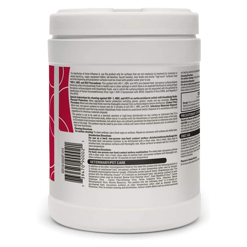 Opti-Cide3® Surface Disinfectant Cleaner Premoistened Broad Spectrum Manual Pull Wipe 100 Count Canister MSI100