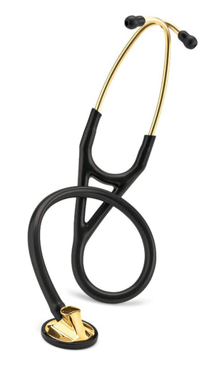 Stethoscope, 27", Brass Finish Chestpiece, Black Tubing 2175