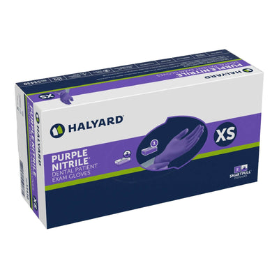 Exam Glove Purple Nitrile® Dental  NonSterile Nitrile Standard Cuff Length Textured Fingertips Purple Not Rated