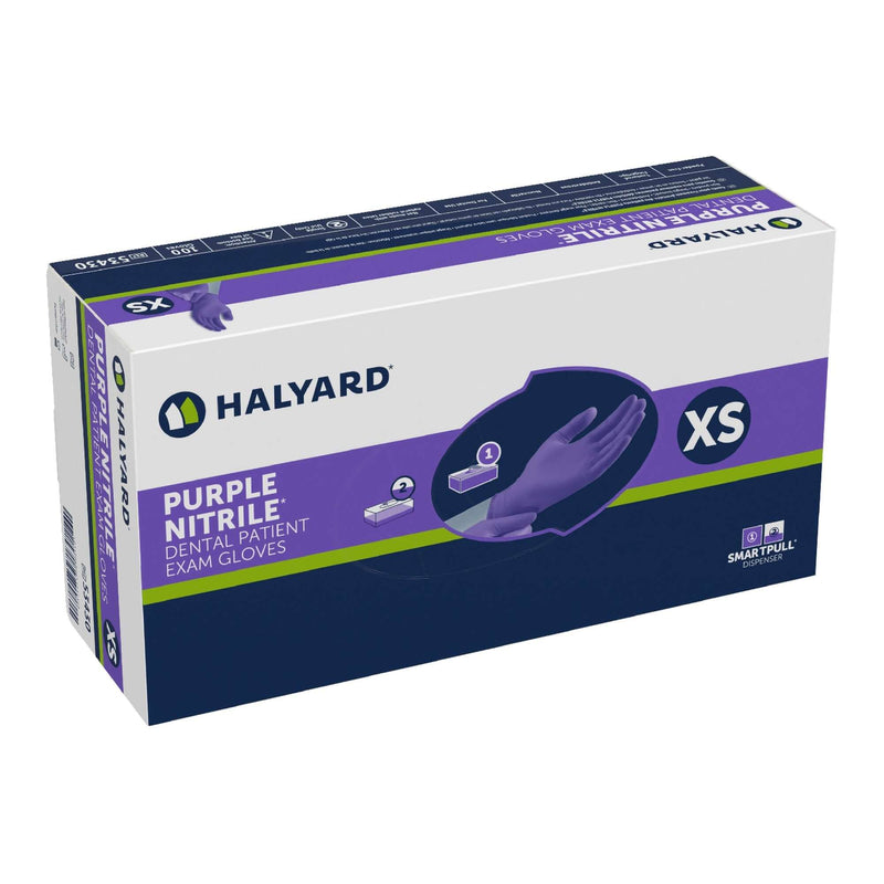 Exam Glove Purple Nitrile® Dental NonSterile Nitrile Standard Cuff Length Textured Fingertips Purple Not Rated 53430