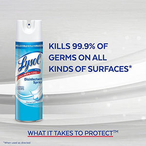 Lysol Disinfectant Spray, Sanitizing and Antibacterial Spray, Crisp Linen, 19 fl Oz 259737-1