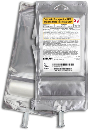 Cefazolin Cefazolin Sodium / Dextrose, Isotonic 2 Gram / 50 mL Injection Duplex Container 50 mL 3105-11