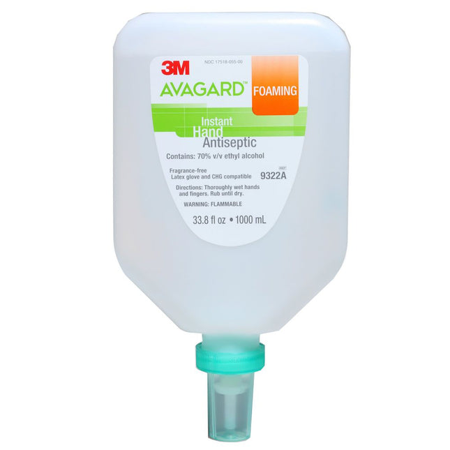 3M | Instant Hand Antiseptic, Foam, 1000mL, Wall Mount Bottle | 9322A-5