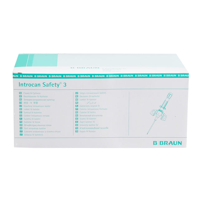 B. Braun Medical | Closed IV Catheter Introcan Safety 3 22 Gauge 1 Inch Sliding Safety Needle | 4251128-02-50