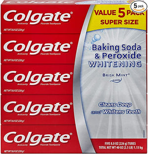 Colgate Baking Soda and Peroxide Whitening Toothpaste, 5 pk./8 oz. 63412