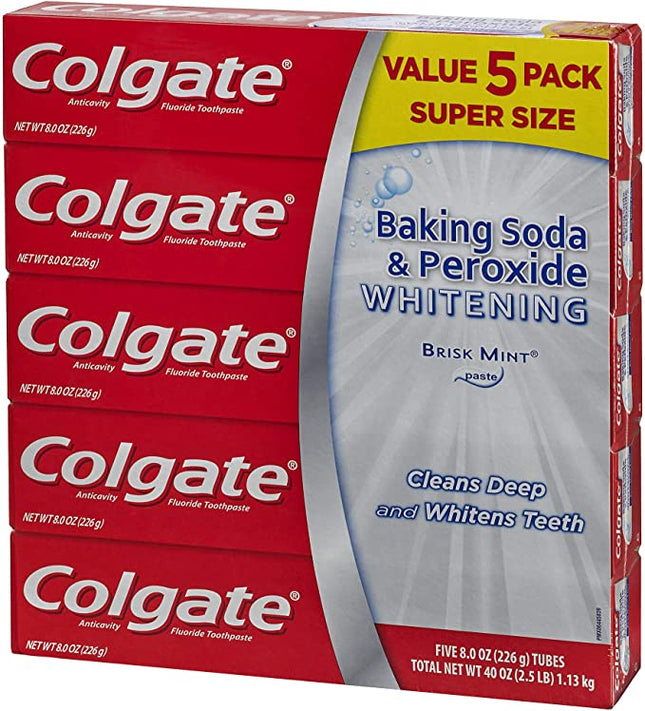 Colgate | Colgate Baking Soda and Peroxide Whitening Toothpaste, 5 pk./8 oz. | 63412