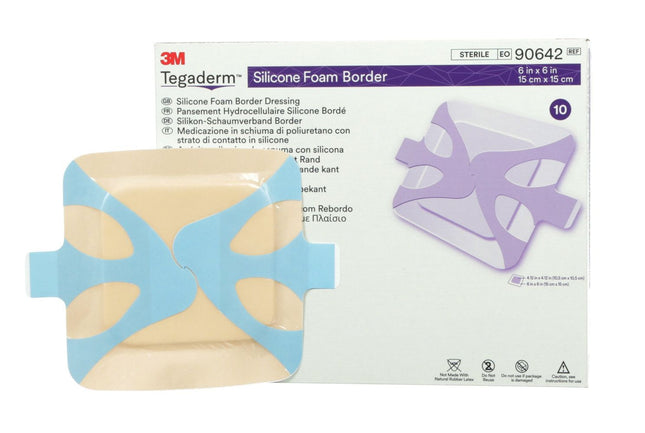 3M | Foam Border Dressing, 6" x 6" | 90642-10