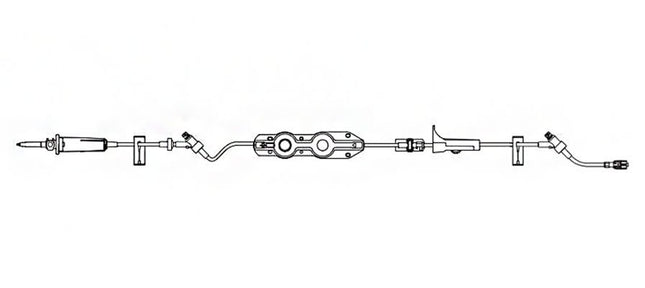 B. Braun Medical | IV Pump Set Outlook Pump 2 Ports 15 Drops / mL Drip Rate Without Filter 129 Inch Tubing Solution | 354212