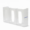 Glove Box Holder Triple with Dividers Horizontal or Vertical Mounted 3-Box Capacity Clear 4.25 X 10.13 X 17.06 Inch Plastic