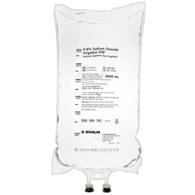 B. Braun Medical | Irrigation Solution 0.9% Sodium Chloride Not for Injection Flexible Bag 3,000 mL | R8206-4