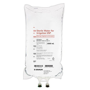 Irrigation Solution Sterile Water for Irrigation Not for Injection Flexible Bag 3,000 mL R8006-1