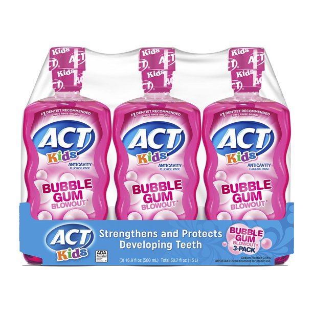 ACT | ACT Kids Bubblegum Blowout Anti-Cavity Rinse, 3 ct./16.9 oz. | 30478