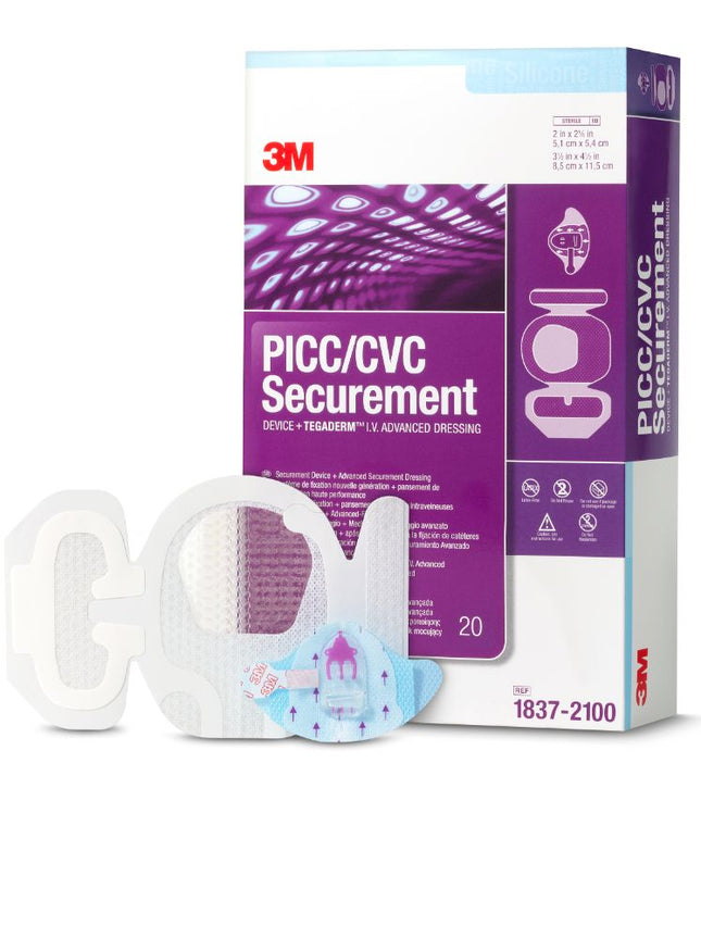 3M | Securement Device, 2" x 2 1/8", IV Advanced Dressing, 3.5" x 4.5" | 1837-2100-20