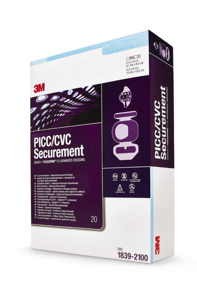 3M | Securement Device, 2" x 2 1/8", IV Advanced Dressing, 4" x 6 1/8" | 1839-2100-20