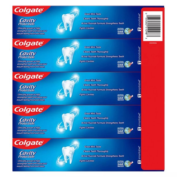 Colgate Cavity Protection Toothpaste with Fluoride, 5 pk./8 oz. - Regular Flavor 63650
