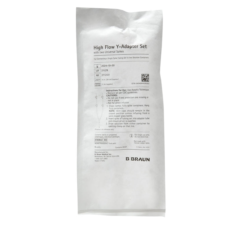 High Flow Y-Adapter PINNACLE Rubber Latex-Free 2112431