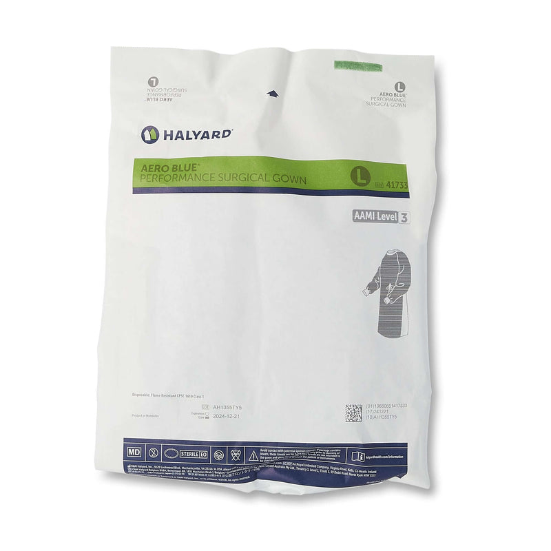 Surgical Gown with Towel Aero Blue Blue Sterile AAMI Level 3 Disposable 41733