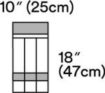 Instrument Pouch Holds Standard Size Instruments, 7" x 11", 2 Compartments, 2 Adhesive Strips 1018-10