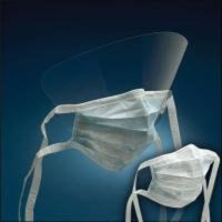 Tie-On Surgical Mask, w/ Face Shield 1818FS-200