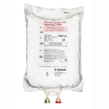 TITAN XL Diluent Sterile Water for Injection, Preservative Free IV Solution Flexible Bag 2, 000 mL