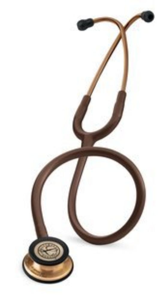 Stethoscope, Copper-Finish Chestpiece, Chocolate Tube, 27