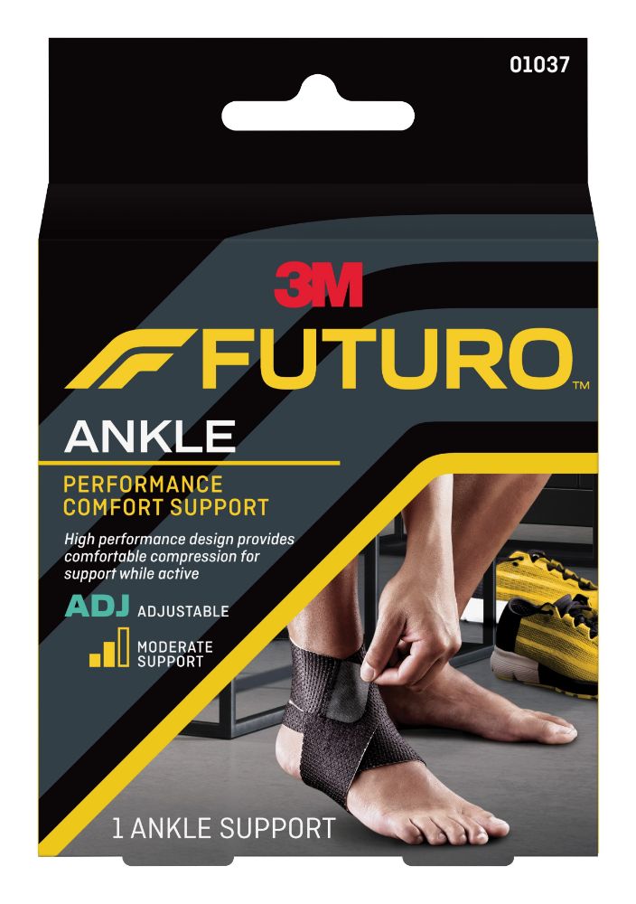 FUTURO Performance Comfort Ankle Support, Adjustable 01037ENR-12