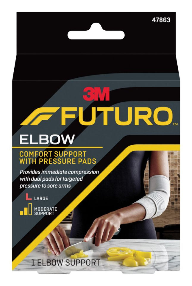 3M | FUTURO Comfort Elbow with Pressure Pads, Large | 47863ENR-12