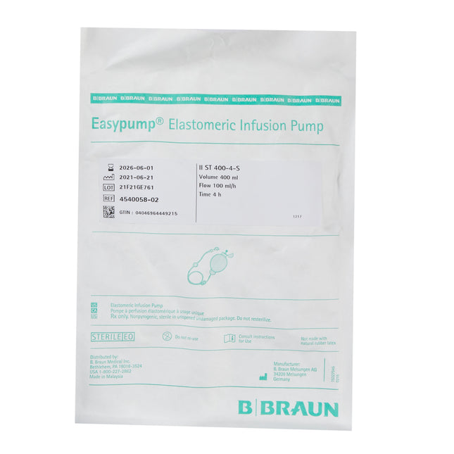 B. Braun Medical | Elastomeric Pump Easypump Gravity Disposable 400 mL Capacity 400 mL Volume 100 mL / Hr. Flow Rate | 4540058-02