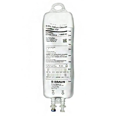 B. Braun Replacement Preparation Sodium Chloride, Preservative Free 0.9% IV Solution Flexible Bag 1,000 mL