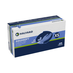 Aquasoft Nitrile Exam Glove NonSterile Cuff Length Textured Fingertips Blue Chemo Tested 43932-BX/300