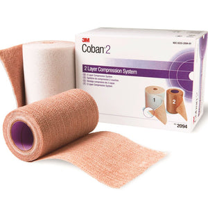 Compression System Includes: Roll 1 Comfort Layer 4" x 2.9 yds, Unstretched, Roll 2 Compression Layer 4" x 5.1 yds, Fully Stretched 2094N