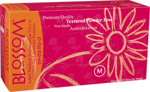Blossom Latex Powder Free Textured Exam Gloves BM 6225-LTX-PF