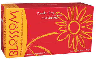 Blossom White Vinyl Powder Free Exam Gloves