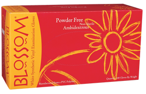 Blossom White Vinyl Powder Free Exam Gloves BM 5226-WOP-PF