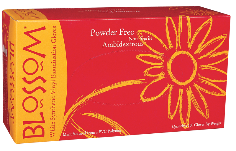 Blossom White Vinyl Powder Free Exam Gloves BM 5226-WOP-PF