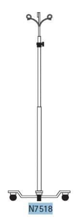 B. Braun Medical | IV Stand 2-Hook 5 Legs | N7518