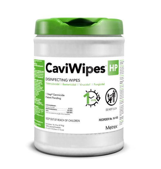 Metrex | Metrex CaviWipes HP Surface Disinfectant Cleaner Peroxide Based Wipe | 16-1100