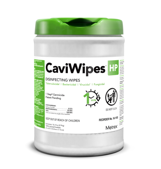 Metrex CaviWipes HP Surface Disinfectant Cleaner Peroxide Based Wipe 16-1100