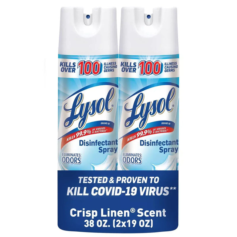 Lysol Disinfectant Spray, Crisp Linen, 38oz (2x19oz) 259737-2