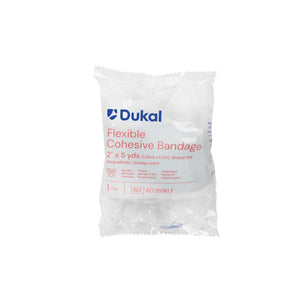Dukal | Non-Sterile Cohesive Bandage 2" x 5 yd, Black | 8026BKLF