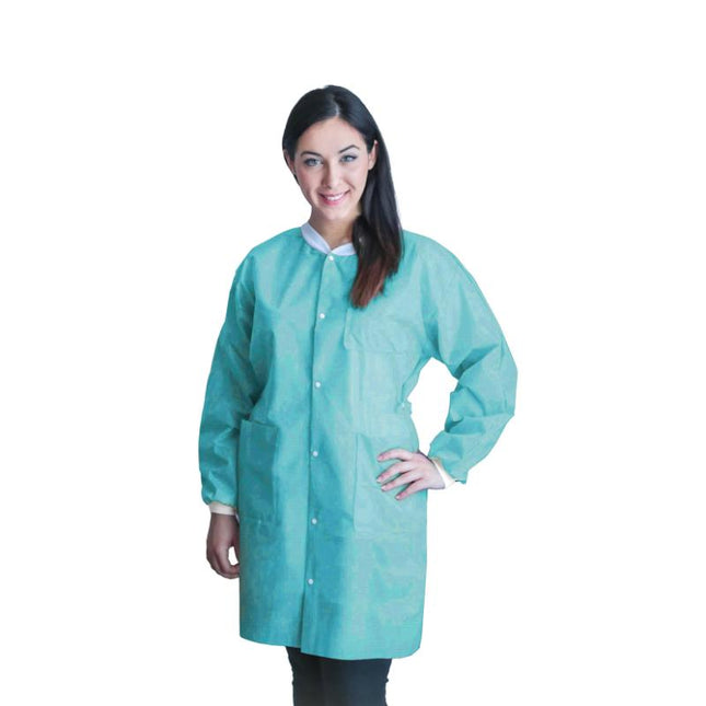 Dukal | FitMe Lab Coats XL Teal/Green | UGC-6605-XL